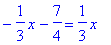 -1/3*x-7/4 = 1/3*x