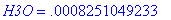 H3O = .8251049233e-3