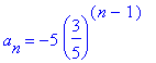a[n] = -5*(3/5)^(n-1)