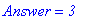 Answer = `3`