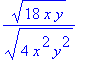 sqrt(18*x*y)/sqrt(4*x^2*y^2)