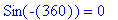 Sin(`-`(360)) = 0