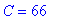C = 66