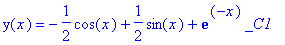 y(x) = -1/2*cos(x)+1/2*sin(x)+exp(-x)*_C1
