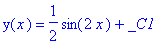 y(x) = 1/2*sin(2*x)+_C1