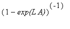 (1-`exp(L A)`)^(-1)
