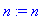 n := 'n'