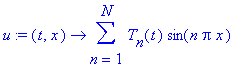 u := proc (t, x) options operator, arrow; sum(T[n](...