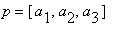 p = [a[1], a[2], a[3]]