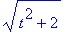 sqrt(t^2+2)