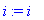 i := 'i'