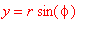 y = r*sin(phi)