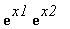 exp(x1)*exp(x2)*(cos(y1)*cos(y2)-sin(y2)*sin(y1)+I*...