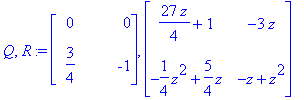 Q, R := Matrix(%id = 18113388), Matrix(%id = 18359276)