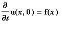 diff(u(x,0),t) = f(x)