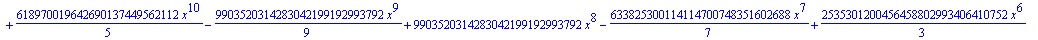 antideriv := -166153499473114484112975882535043072*x+1/40*x^40-8589934592/29*x^29-549755813888/27*x^27+17179869184/7*x^28-32768/35*x^35-2097152/33*x^33+131072/17*x^34+524288*x^32+536870912/15*x^30-1342...