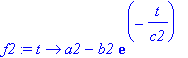 f2 := proc (t) options operator, arrow; a2-b2*exp(-t/c2) end proc