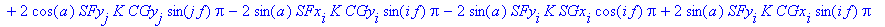 R24 := 2*Dx^2*Pi+2*Dy^2*Pi-2*cos(a)*CFx[i]*K*CGx[i]*cos(i*f)*Pi-2*cos(a)*CFy[j]*K*CGy[j]*cos(j*f)*Pi-2*cos(a)*CFy[i]*K*CGy[i]*cos(i*f)*Pi+2*sin(a)*CFx[i]*K*SGy[i]*sin(i*f)*Pi-2*cos(a)*CFx[j]*K*CGx[j]*c...