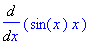 Diff(sin(x)*x,x)