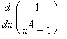 Diff(1/(x^4+1), x)
