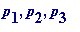 p[1], p[2], p[3]