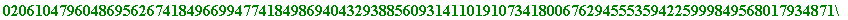 354011260283159548761403020847710190905720457568009872235336991870961834237078919195964322501922896615395923747060612118785613430497713653147978043691944927368501878387686783882712569167364894910877396...