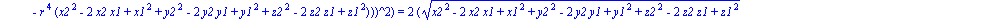 1/4*(x2^2-2*x2*x1+x1^2+y2^2-2*y2*y1+y1^2+z2^2-2*z2*z1+z1^2)*(2*(x2^2-2*x2*x1+x1^2+y2^2-2*y2*y1+y1^2+z2^2-2*z2*z1+z1^2)*r-2*((x2^2-2*x2*x1+x1^2+y2^2-2*y2*y1+y1^2+z2^2-2*z2*z1+z1^2)*(x^2-2*x*x2+x2^2+y^2...