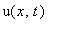 u(x,t)