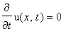 diff(u(x,t),t) = 0