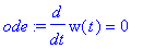 ode := diff(w(t),t) = 0