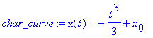 char_curve := x(t) = -1/3*t^3+x[0]