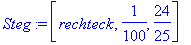 Steg := [rechteck, 1/100, 24/25]