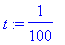 t := 1/100