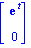 Vector[column]([[exp(t)], [0]])