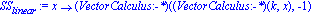 SS[linear] := proc (x) options operator, arrow; VectorCalculus:-VectorCalculus(VectorCalculus:-VectorCalculus(k, x), -1) end proc