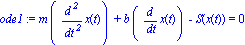 ode1 := m*(diff(x(t), `$`(t, 2)))+b*(diff(x(t), t))-S(x(t)) = 0