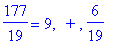 177/19 = 9, ` + `, 6/19