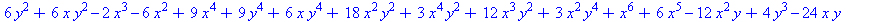 6*y^2+6*x*y^2-2*x^3-6*x^2+9*x^4+9*y^4+6*x*y^4+18*x^2*y^2+3*x^4*y^2+12*x^3*y^2+3*x^2*y^4+x^6+6*x^5-12*x^2*y+4*y^3-24*x*y+y^6 <= x^2+y^2+2*y-4