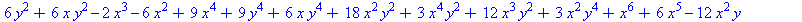 6*y^2+6*x*y^2-2*x^3-6*x^2+9*x^4+9*y^4+6*x*y^4+18*x^2*y^2+3*x^4*y^2+12*x^3*y^2+3*x^2*y^4+x^6+6*x^5-12*x^2*y+4*y^3-24*x*y+y^6 <= x^2+y^2+2*y-4