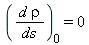 (d*rho/ds)[0] = 0