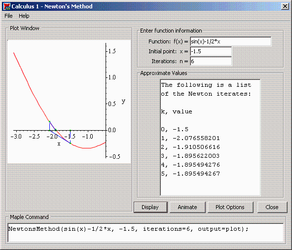 Newton's Method - Application Center