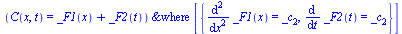 PDESolStruc(C(x, t) = `+`(_F1(x), _F2(t)), [{diff(_F2(t), t) = _c[2], diff(diff(_F1(x), x), x) = _c[2]}])