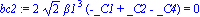 bc2 := 2*2^(1/2)*beta1^3*(-_C1+_C2-_C4) = 0