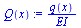 `:=`(Q(x), `/`(`*`(q(x)), `*`(EI)))