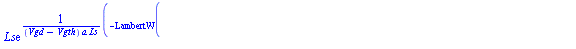 diff(Id(t), t) = `/`(`*`(exp(`/`(`*`(`+`(`-`(`*`(LambertW(`+`(`-`(`/`(`*`(exp(`+`(`-`(`/`(`*`(`/`(1, 2), `*`(t)), `*`(Ls, `*`(a, `*`(`+`(Vgd, `-`(Vgth))))))), `/`(`*`(`+`(`*`(ln(`+`(Vgd, `-`(Vgth))), ...