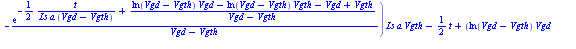 diff(Id(t), t) = `/`(`*`(exp(`/`(`*`(`+`(`-`(`*`(LambertW(`+`(`-`(`/`(`*`(exp(`+`(`-`(`/`(`*`(`/`(1, 2), `*`(t)), `*`(Ls, `*`(a, `*`(`+`(Vgd, `-`(Vgth))))))), `/`(`*`(`+`(`*`(ln(`+`(Vgd, `-`(Vgth))), ...