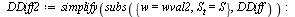 `:=`(wval2, simplify(`/`(`*`(log(r2)), `*`(log(S))), symbolic)); -1; `:=`(DDiff2, simplify(subs({w = wval2, S[t] = S}, DDiff))); -1; `:=`(p1, plot(eval(DDiff2, [r = 0.5e-1, q = 0.3e-1, sigma = .2, K =...