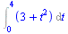 Int(`+`(3, `*`(`^`(t, 2))), t = 0 .. 4)