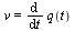 v = diff(q(t), t)