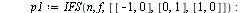 `:=`(Subdiv_1, proc (u, v, n) local B1, B2, P, F1, F2, f1, f2, f, p1, p2, p3, p4; `:=`(B1, Matrix([[`+`(1, `-`(u)), u, 0], [v, `+`(1, `-`(v)), 0], [0, `+`(1, `-`(u)), u]])); `:=`(B2, Matrix([[v, `+`(1...